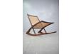 Rocking chair with strung cord seat and back similar to Frederik A Kayser design