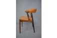 All chairs have the original yellow mustard colour  vinyl upholstery 