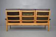 1970s Skippers Mobelfabrik production beech frame sofa with buffalo leather cushions
