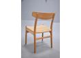 CH23, dining chair with oak frame and back support