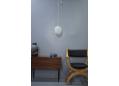 Vintage CHINA pendant light in opaline glass designed by BENT KARLBY
