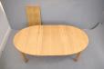 Danish Mobelfabrik solid oak oval top dining table with 2 extra leaves