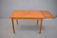 Small teak dining table with 2 pull out leaves - view 4