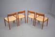 model 75 dining chairs in teak for sale