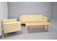 Reupholstery project model GE300/3 sofa by Hans Wegner.