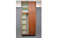 Slim 2 door wardobe in vintage teak by Danish Mobelfabrik