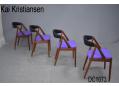 Kai Kristiansen vintage set of 4 teak dining chairs | Schou Andersen