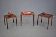 Set of 3 nesting tables in vintage rosewood