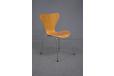 Series 7 dining chair in beech with chrome legs designed 1955 by Arne Jacobsen for Fritz hansen