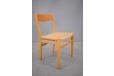 Refurbished midcentury beech and teak dining chairs produced mid 1950s by Dux Sweden