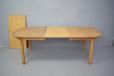 light oak dining table with 2 extra leaves produced by Nyrup Mobelfabrik