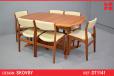 Teak dining table with pedistal leg produced by Skovby - view 1