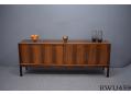 Vintage rosewood sideboard with sliding doors