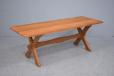 Antique oak coffee table on X-legs - view 5