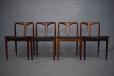 Set of 4 Juliane chairs in rosewood, Johannes Andersen design.