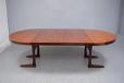 Rosengaarden rosewood dining table on pedistal legs produced in the 1970s