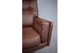 Vintage brown leather retro swivel chair from 1970s - view 10