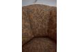 Vintage kidney shape sofa in brown upholstery made by Danish Cabinetmaker