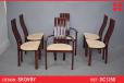 Set of 6 high back rosewood finish dining chairs | Skovby - view 1