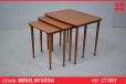 Vintage teak nest of 3 side tables | Mobelintarsia - view 1