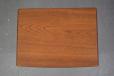 Curved edge small teak side table produced by Danish Mobelfabrik