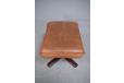 2000s pedistal footstool in brown leather - view 5