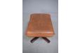 2000s pedistal footstool in brown leather - view 5