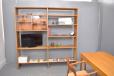 Vintage light oak modular shelving unit designed by Hans Wegner