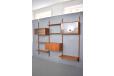 1953 Prebend Sorensen design teak modular shelving system with adjustable cabinets and shelves