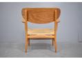 Danish easy chair with hand woven papercord seat using 3-ply craft paper  