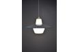 Vintage grey shade pendat light with opaline glass core for sale