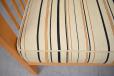 Erik O Jorgensen 2 seat sofa with beech showframe and striped upholstery - view 7