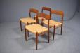 Set of 4 Niels Moller model 75 chairs