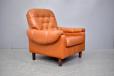 Vintage Danish Mobelfabrik armchair in terracotta leather for sale
