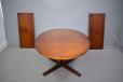 Pedestal leg oval dining table in vintage rosewood made by Dyrlund