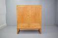 Light oak china cabinet produced 1950s by Danish cabinetmaker