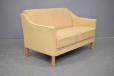 Small 2 seater compact frame sofa with alcantara upholstery