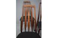 High back rosewood frames with originl black vinyl seat upholstery