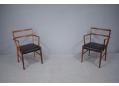 Johannes Andersen designed carver chairs with rosewood frame. 