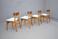 Set of 4 beech and teak dining chairs by Farstrup - view 7