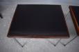 Side tables made in Denmark using stunning rosewood & black fornica