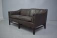 Gunnar Grandt 2 seater model 75 sofa in brown ox leather