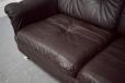 Large vintage leather sofa produced 1970s by Danish Mobelfabrik