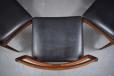 Chairs have original black vinyl upholstered seats - Needs replacing due to damages.
