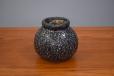 Round black pot produced 1960s by Scheurich Keramic