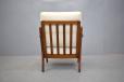 Beech frame armchair designed in 1960s and produced by Danish Mobelfabrik