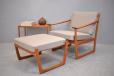 Midcentury teak armchair with footstool from France & Son - view 10