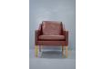 Vintage model 2207 armchair in burgundy leather design by Borge Mogensen