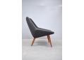 Rare easy chair with teak legs | New black leather - view 6