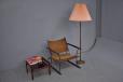 Vintage rosewood and brass floor standing lamp - view 2